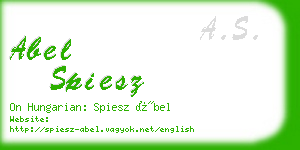 abel spiesz business card